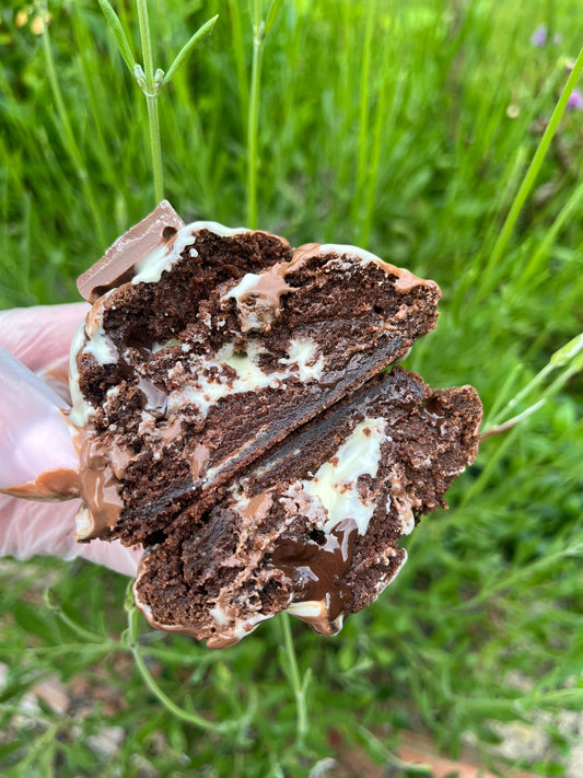Triple chocolate NYC cookie
